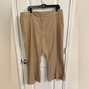 DKNY Wide Leg Tan Crop Pants